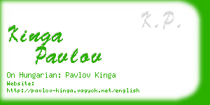 kinga pavlov business card